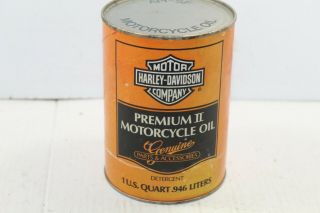 Harley Premium Ii Full Can Motorcycle Oil Nos