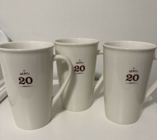 Starbucks Tall Venti 20 Ounces Ceramic Coffee Mug 2010 Ivory White Set Of 3