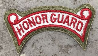 Ww2 Us Army Tab Scroll Honor Guard Red White Green Border No Glow Cut Edge 4”
