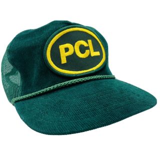 Vtg Pcl Mesh Trucker Hat Snapback Big Patch Poole Construction Logo K Brand Cap