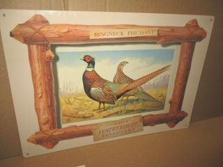 Ithaca Repeater Guns Ringneck Pheasant - Big Colorful York Tin Sign Two Birds