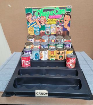 Fleer 1980 Chug - A - Can Candy All 20 Cans Display Box Vintage Collectible Set