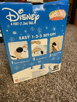 Gemmy Inflatable Disney Christmas Mickey Mouse On Sled Vintage 2