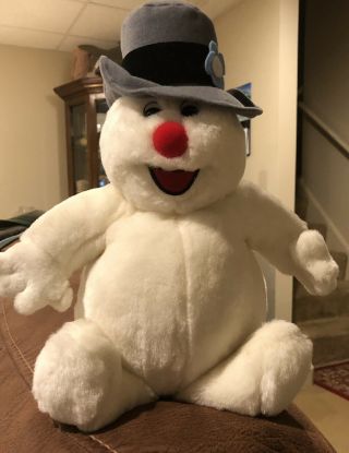 Frosty The Snowman Vintage Gemmy Sings Musical Plush Stuffed Toy Christmas 15 "