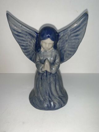 Vintage Beaumont Brothers Pottery Salt Glaze Christmas Angel Figurine Bbp