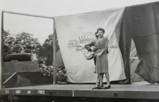 Wwii Special Services Uso Camp Shows Photo Frances Langford & Tony Romano 1