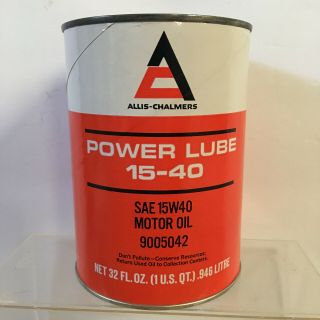 Allis Chalmers Power Lube Quart Motor Oil Can Bank Vintage Lube Cardboard 5.  5 "