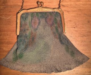 Antique Whiting And Davis Art Nuvea Mesh Chainmail Purse