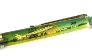 Vtg Los Angeles Airport Souvenir Floating Pen Moving Airplane Taking Off Floaty