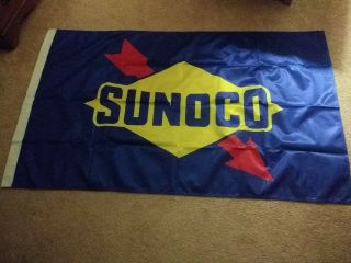 SUNOCO Gas Station Advertising polyester Flag 34”x60” Duraknit 2