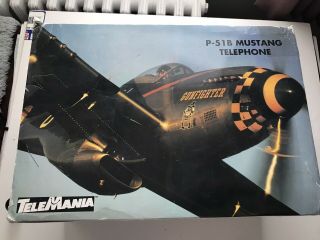 Vintage P - 51 Mustang Fighter Aircraft Telephone Phone Plane Gun Sound Telemania