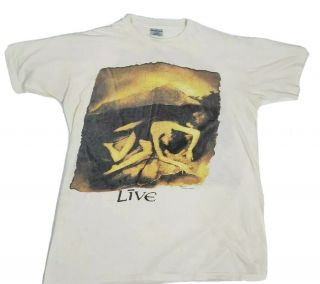 Rare 90s Vtg Live (the Band) Official Tour Shirt Sz Xl - 2xl Double - Sided Graphic