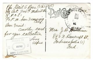 Wwii 1944 81st Infantry Division Photo Postcard Apo 81 Hawaii Censored