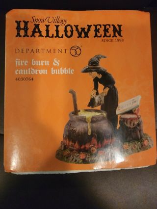 Dept 56 Halloween Fire Burn & Cauldron Bubble 4030764 Nrfb Three Witches And