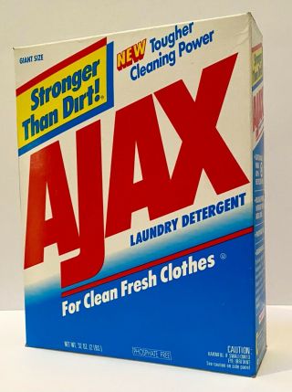 Nos Vintage Ajax Laundry Detergent 80’s Rare Movie/tv Prop 32oz