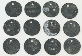 12 Germany Beer Token Coin Tag Flemisch Brothers 1930th Pre Ww2 Wwii German Bier