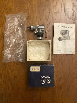 Vintage 1960s O.  S.  Max Iii 15 R/c Engine With Instructions