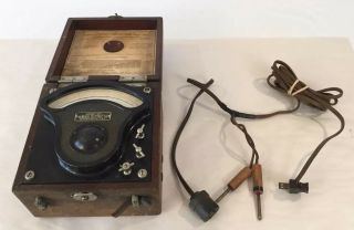 Vintage 1918 General Electric Alternating Current Ammeter Type P3 W/ Plugs