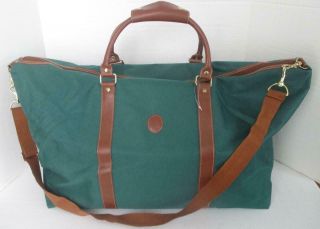 Vintage Polo Ralph Lauren Green Canvas Large Overnight Shoulder Travel Bag 90s