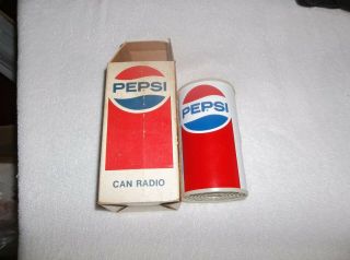 Vintage Pepsi Can Am Transistor Radio W/box