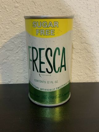 Fresca Sugar Aluminum Pull Tab Soda Can,  Yellow Finish