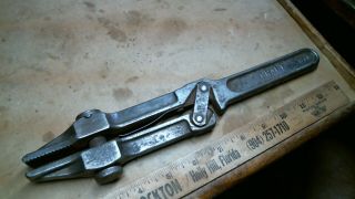 Mystery Craft Pipe Wrench Antique Vintage Old Tool 12 Inch Patented Forging Mark