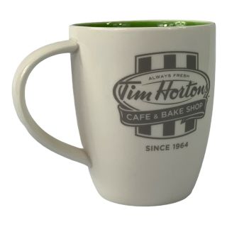 Tim Hortons 2014 Cafe Bake Shop Limited Edition Coffee Mug Green Interior 014