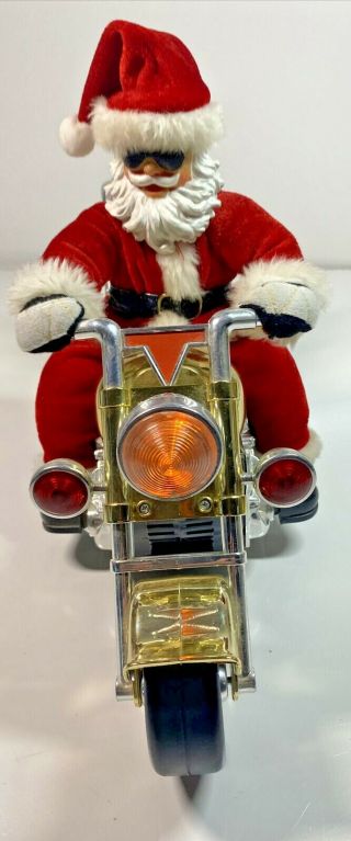 Pan Asian Creations Ltd Santa Riding A Motorcycle Playing Born To Be Wild