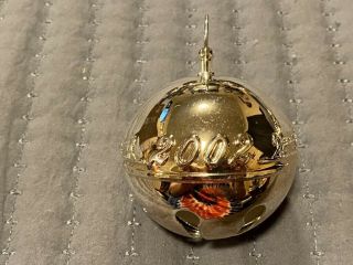 Wallace 2002 Silver Plated Sleigh Bell Christmas Ornament