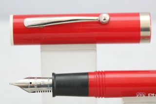 Vintage Sheaffer No Nonsense No.  710 Red Medium Fountain Pen,  Cased
