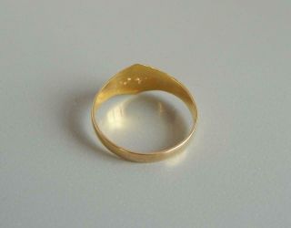 Vintage Antique Baby Child ' s Ring 10K Gold Blue Stone 0.  5 Grams Size 1 3