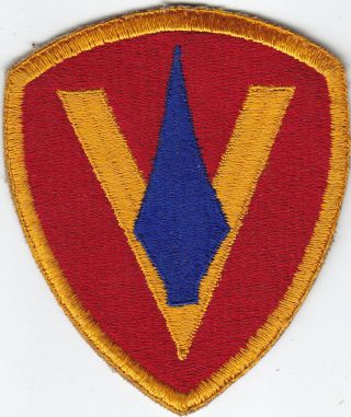 Wwii Us Marine Corps (usmc) 5th Division Patch - Large - Emb - No Glow