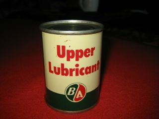 Vintage 1960s B.  A.  Upper Lubricant 4 Oz Can British American Oil Co Ltd