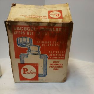 Vintage Poloron Featherflite Picnic Cooler 1 Gallon Aluminum Jug U S A