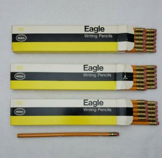 36 Vintage Berol Eagle Arcadia Writing Pencils Medium Soft 167 - 2 No 2 Usa Old