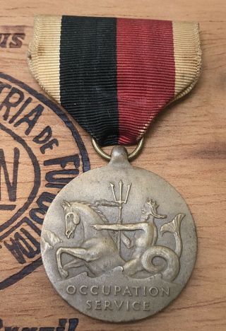 Vintage Wwii Us Navy Occupation Service Medal