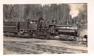 Vintage 1934 Trego Photograph Dolbeer & Carson Lumber Co Eureka Ca Shay Geared