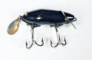 Rare Heddon 9900 Crab Spook Lure Solid Black Mi 1940s