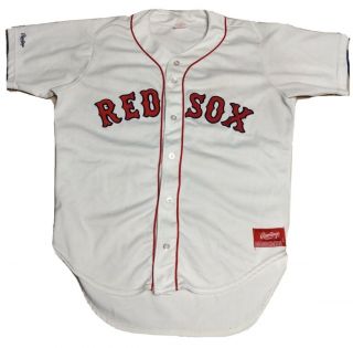 Vintage Usa Mlb Baseball 80s 90s Rawlings Boston Red Sox Jersey Large