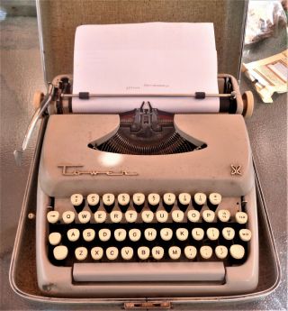 Vintage Tower Commander Typewriter With Case