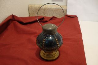 Antique Beaded Clear Glass Lantern Candy Container Full Candy Vintage
