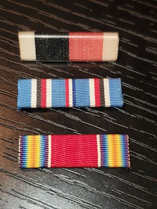 Wwii Kw Army Usn Navy Marine Wolf Brown X1 Atlantic Pacific Campaign Ribbon Bar