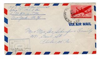 Wwii Dec 1944 Apo 30 Cover 30th Infantry Division Netherlands Censored
