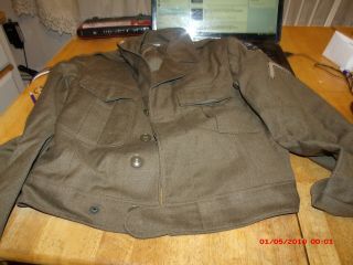Vintage Ww 2 Era Eisenhauer Jacket With Heavy Duty Wool Army Pants.  Gen Headqrt