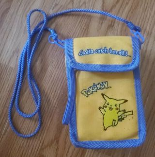 Vintage Nintendo Gameboy Color Pokemon Yellow Carrying Case Shoulder Bag Pikachu