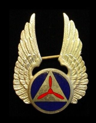 Wwii Us Civil Air Patrol Cap Officer Garrison Overseas Side Cap Badge Insignia