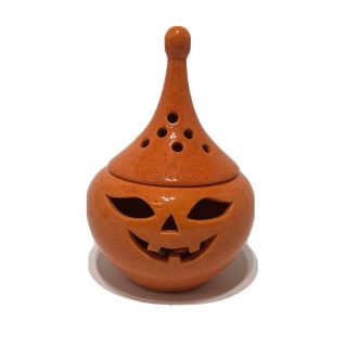 Vintage 1978 Ceramic Handmade Jack - O - Lantern/pumpkin 6” Tall Vtg Halloween