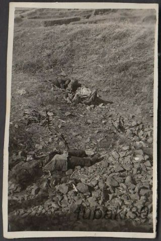 D12 China Shanxi - Hebei Japan Army Photo Chinese Soldier Dead Bodies