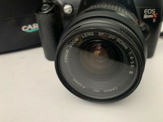 Vtg Canon EOS Rebel XS SLR 35mm Film Camera 35 - 80mm Zoom Lens,  Filter & Bag 2