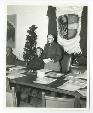 Historic Germany - Vintage 8x10 Publication Photograph - U.  S.  General Truscott